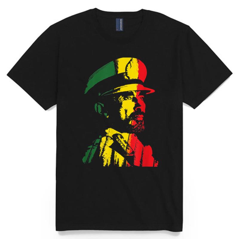 Emperor Haile Selassie Art Ethiopia Ras Tafari Reggae Rasta T-Shirt