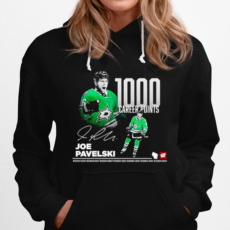 1000 Career Points Joe Pavelski Dallas Stars Signature Hoodie