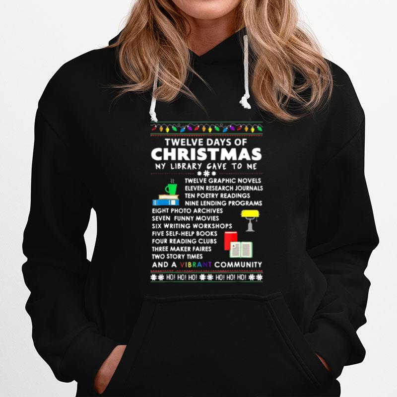 12 Days Of Christmas Library Song Hoodie