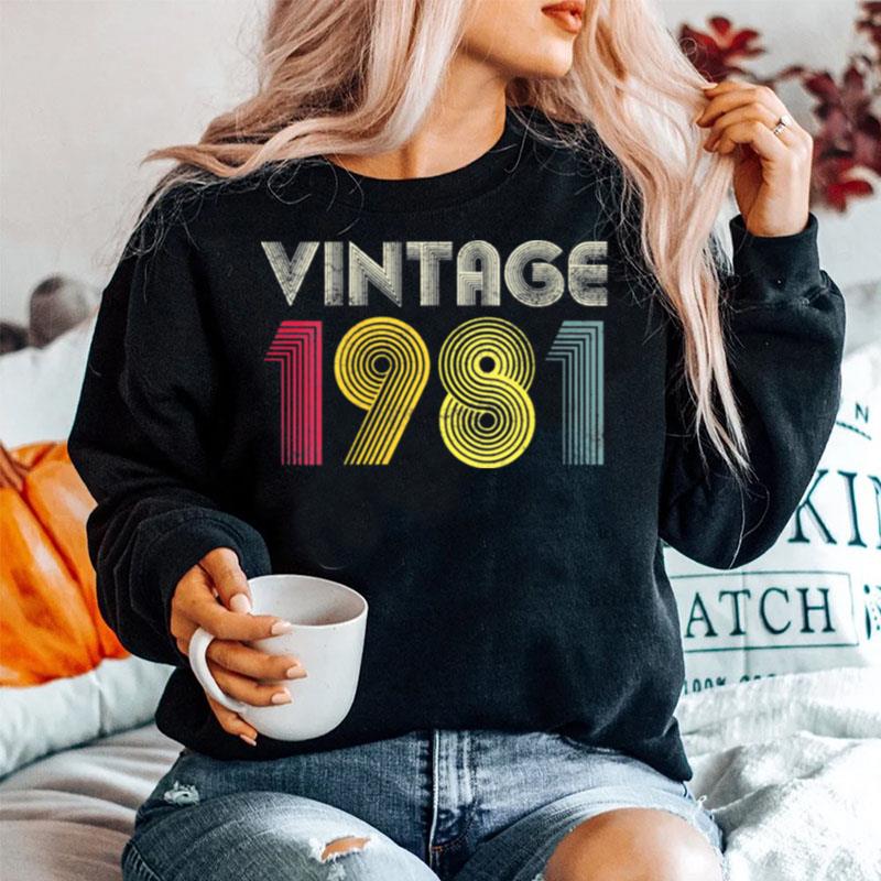 1981 40Th Birthday Vintage Retro 40 Years Old Best Of Sweater