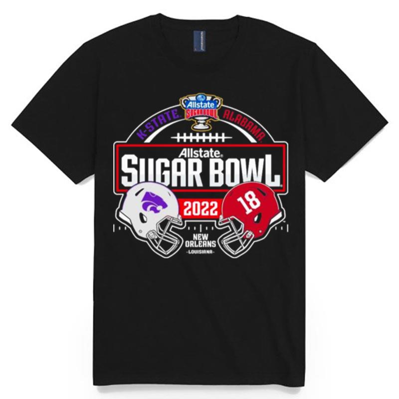 2022 23 Allstate Sugar Bowl Matchup Alabama Crimson Tide Vs K State Wildcats T-Shirt