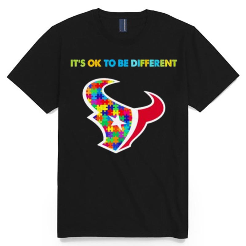 2023 Houston Texans Autism Its Ok To Be Different T-Shirt