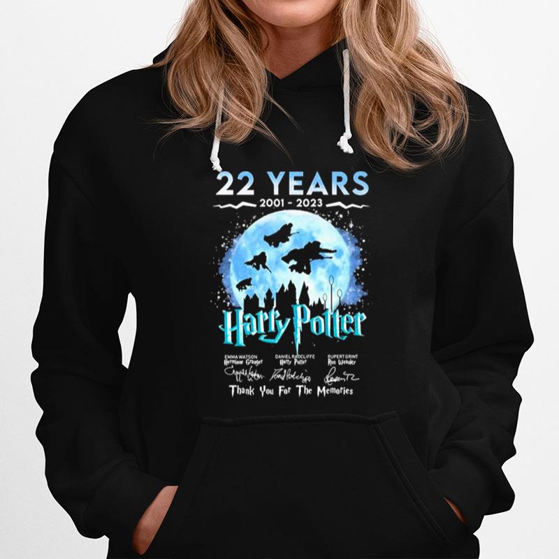 22 Years 1001 2023 Harru Potter Watson Radcliffe Grint Thank You For The Memories Signatures Hoodie