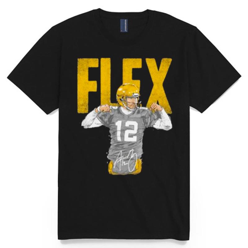Aaron Rodgers Flex Bold Green Bay Packers T-Shirt