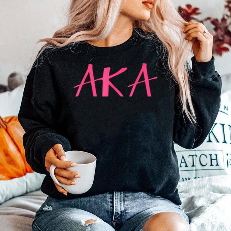 Aka Since 1908 Forever Alpha Kappa Pink And Green Twenty Pearls Sweater