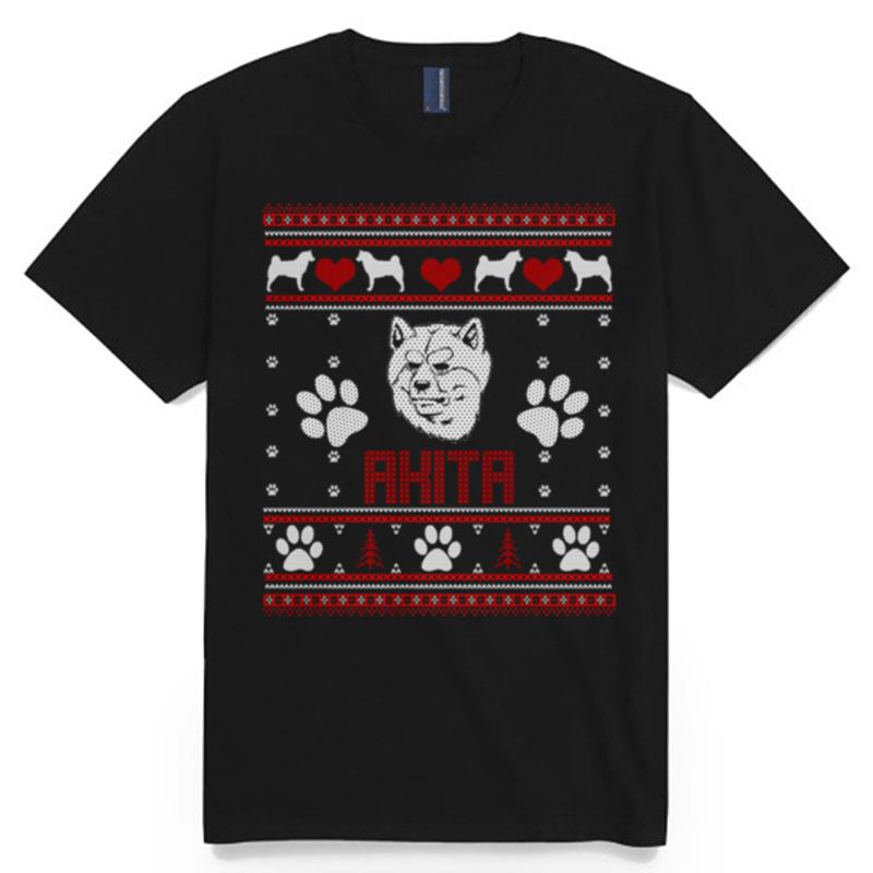 Akita Ugly Christmas T-Shirt