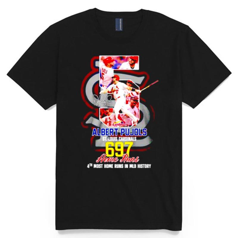 Albert Pujols St Louis Cardinals 697 Home Runs T-Shirt