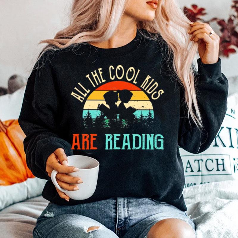 All The Cool Kids Are Reading Book Vintage Sweater