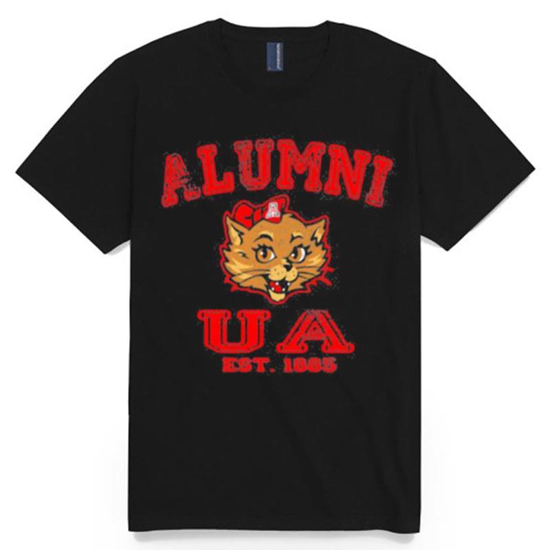 Alumni Ua Est 1885 Man Wildcat Red Bow T-Shirt