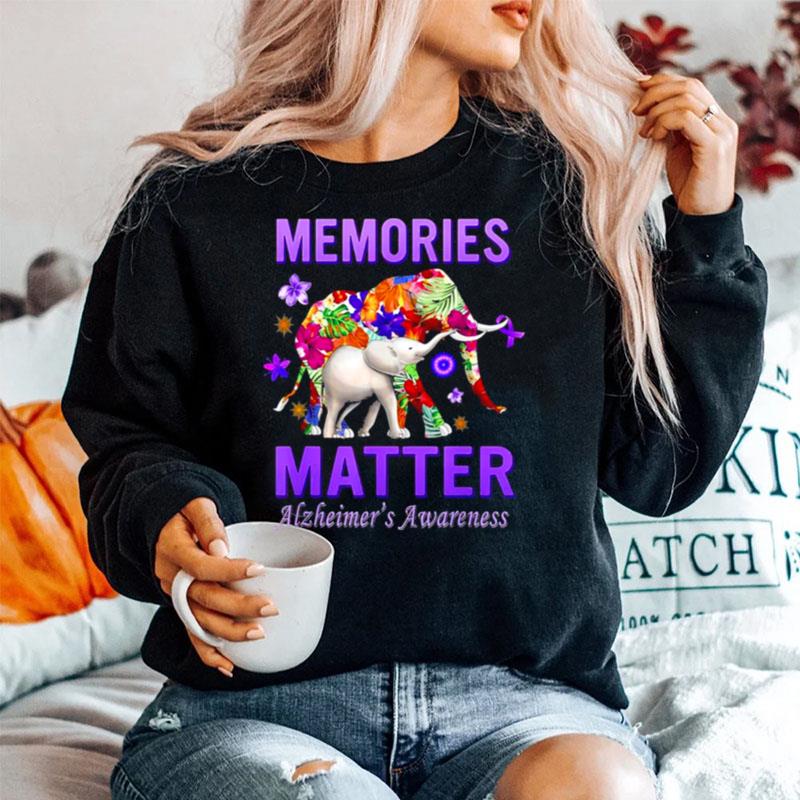 Alzheimers Memories Matter Purple Elephant Sweater