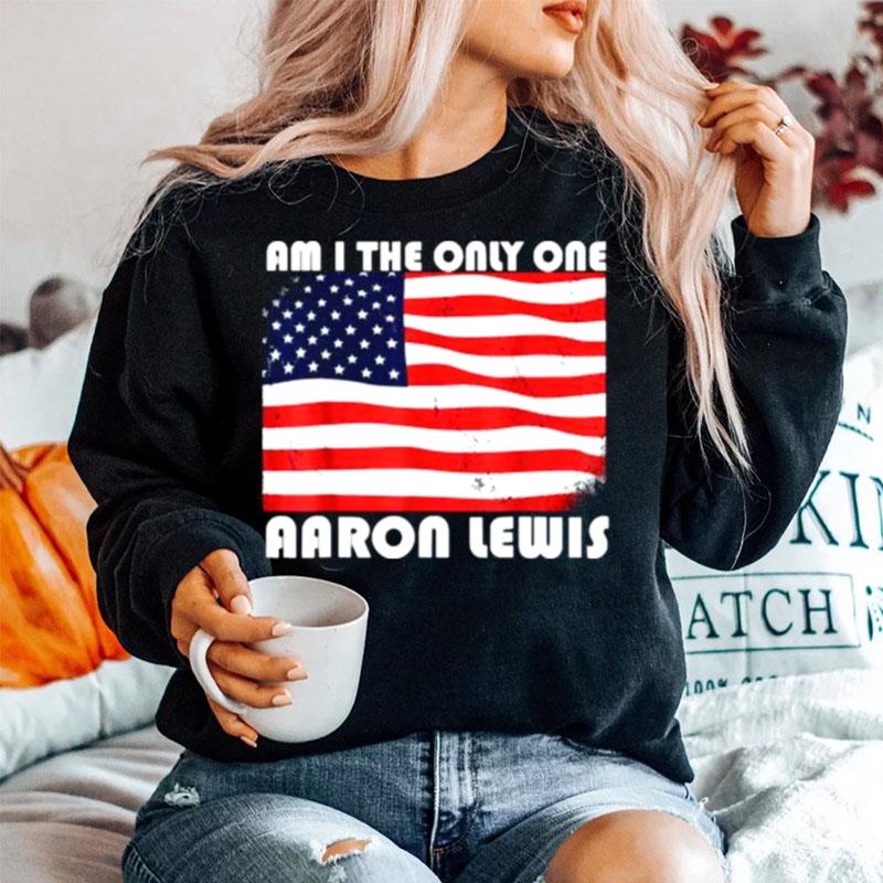 Am I The Only One Aaron Lewis Funny Usa Flag Sweater