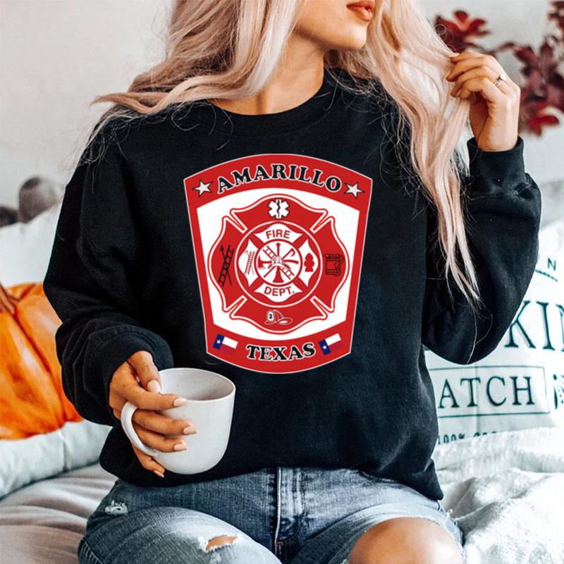 Amarillo Fire Department Texas Patch Image Sweater