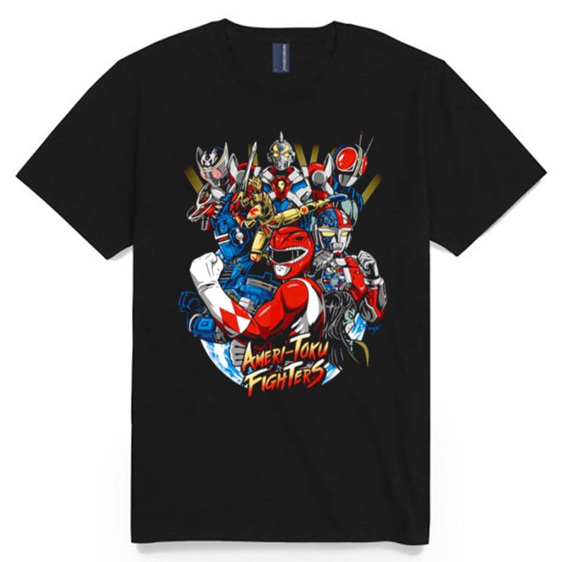 Ameri Toku Fighters Anime Copy T-Shirt