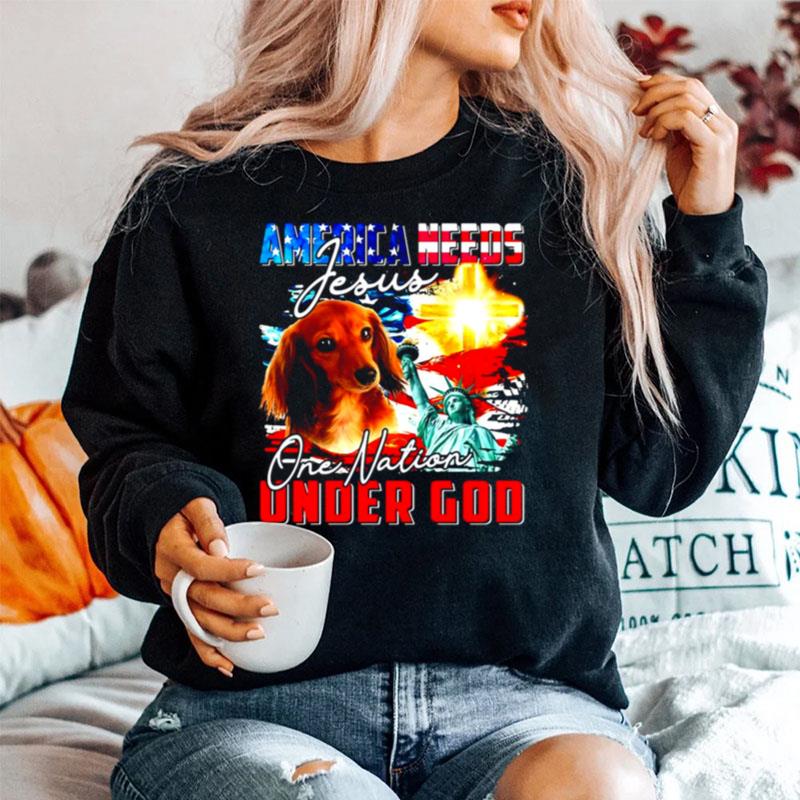 America Needs Jesus One Nation Under God Sweater