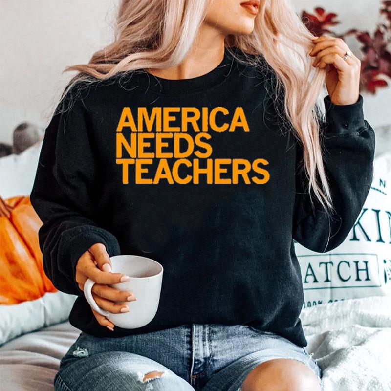 America Needs Teachers Purple Sweater