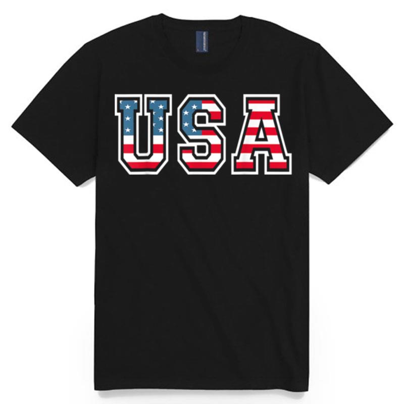 America Us Flag Patriotic Usa 4Th Of July Men Women T B0B45R8Y8F T-Shirt