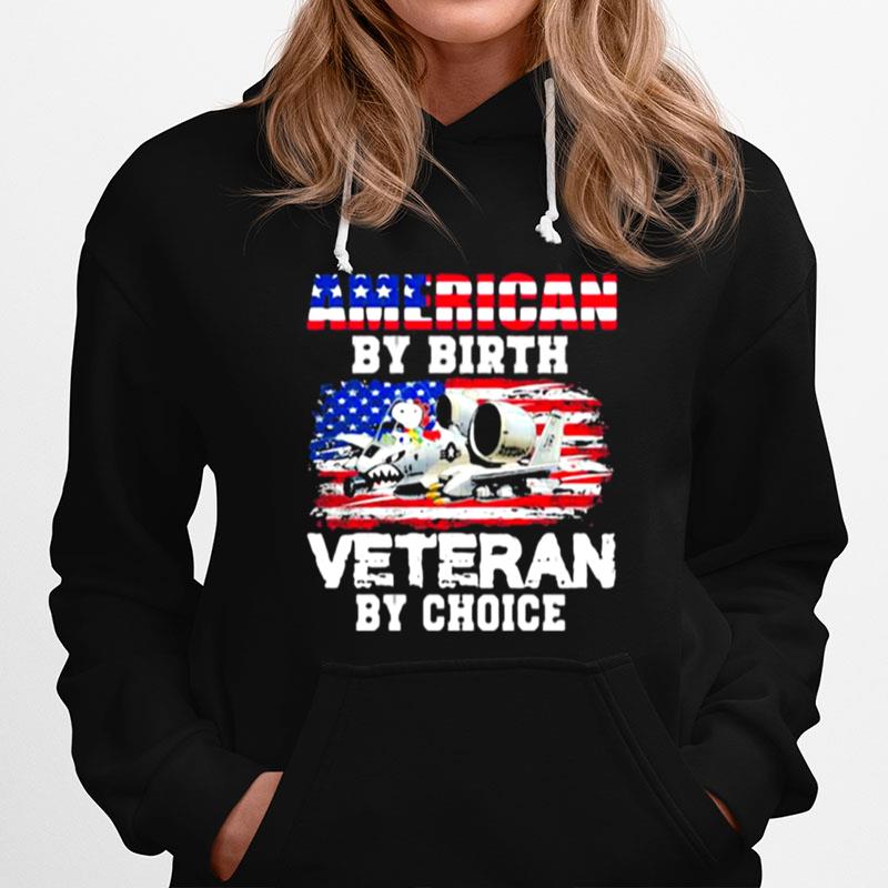 American By Birth Veteran By Choice Snoopy Hoodie