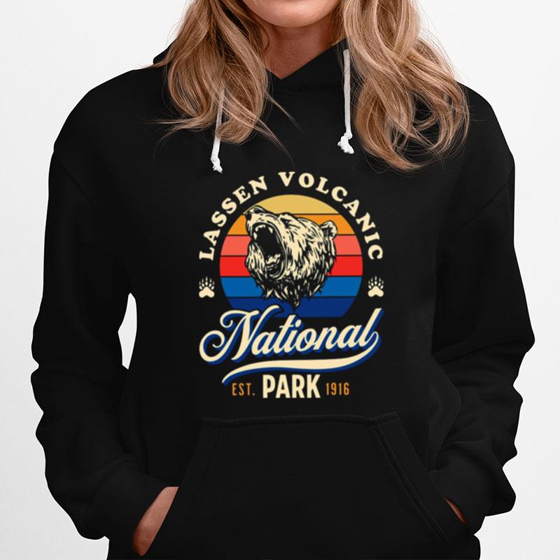 Bear Logo Lassen Volcanic National Park Hoodie