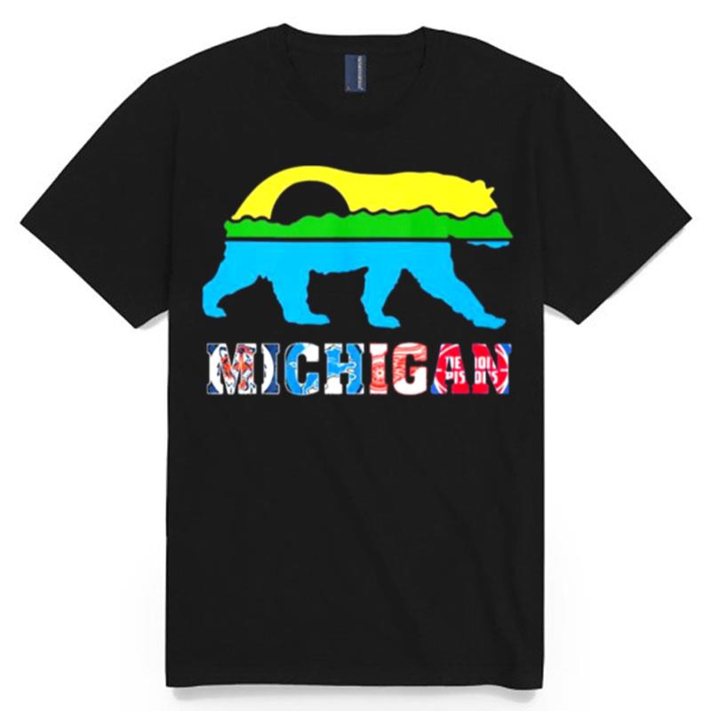 Bear Michigan Top Sports Teams T-Shirt