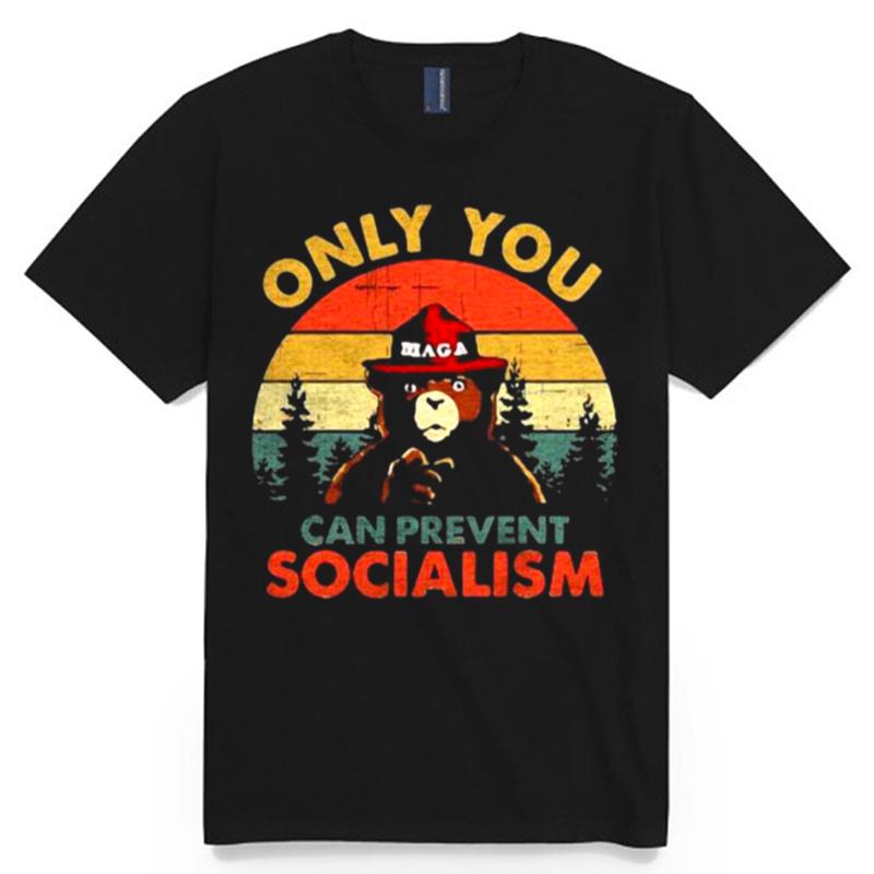 Bear Only You Can Prevent Socialism Vintage T-Shirt
