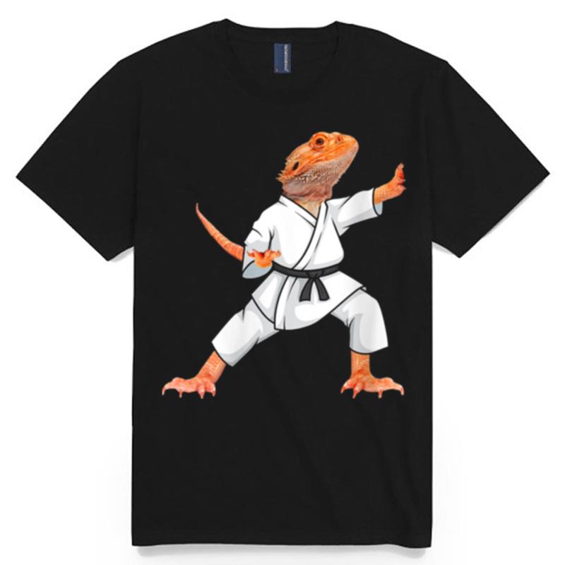 Bearded Dragons Doing Karate Samurai Ninja Lizard T-Shirt