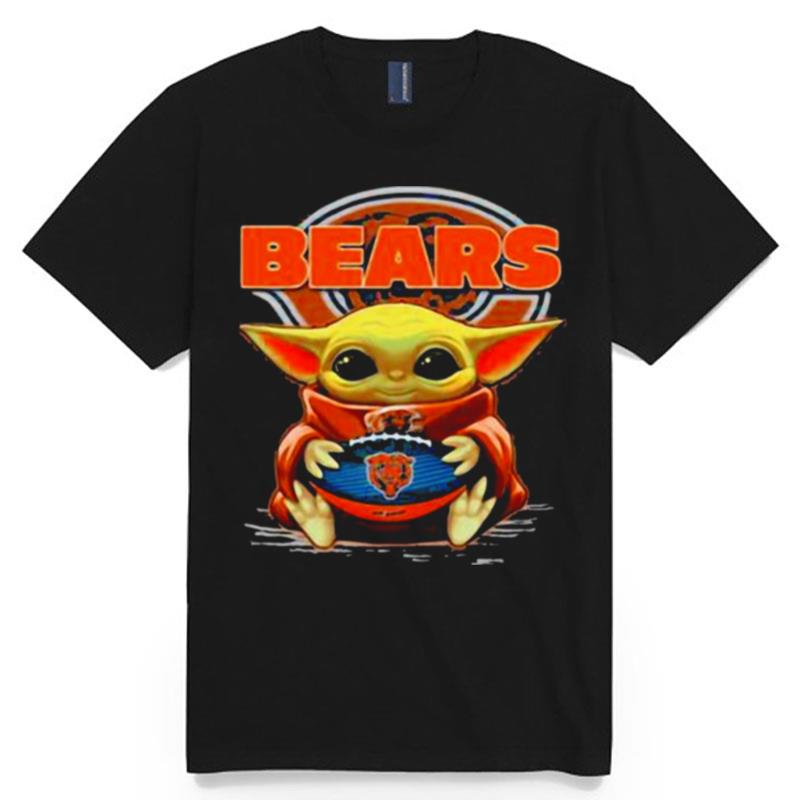 Bears Baby Yoda Football T-Shirt