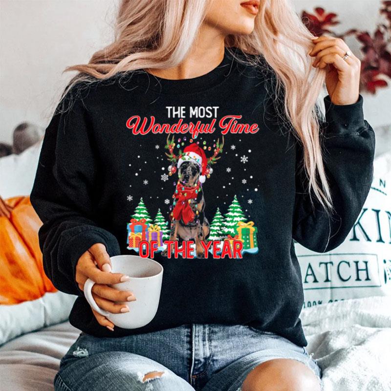 Beauceron Santa The Most Wonderful Time Of The Year Christmas Sweater