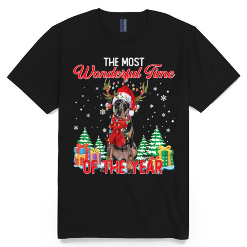 Beauceron Santa The Most Wonderful Time Of The Year Christmas T-Shirt