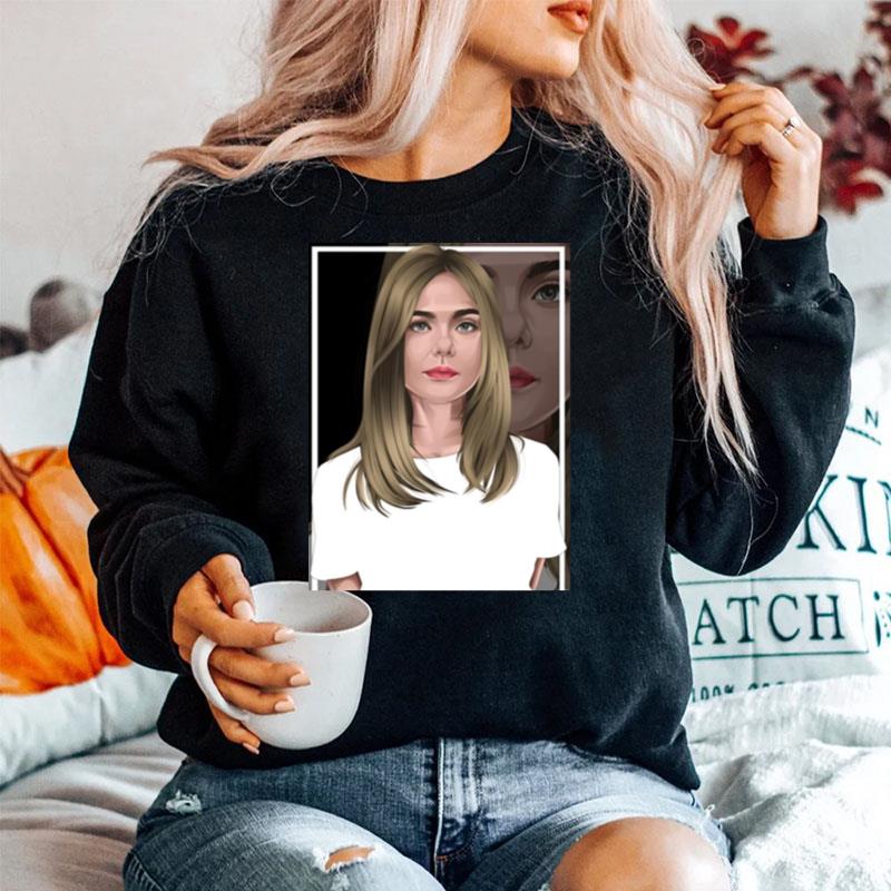 Beautiful Elle Fanning Dakota Fanning Art Sweater