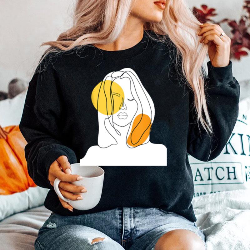 Beautifull Girl Abstract Art Design Sweater