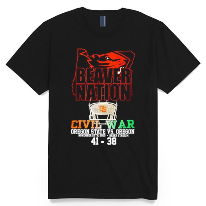 Beaver Nation Civil War Oregon State Vs Oregon T-Shirt