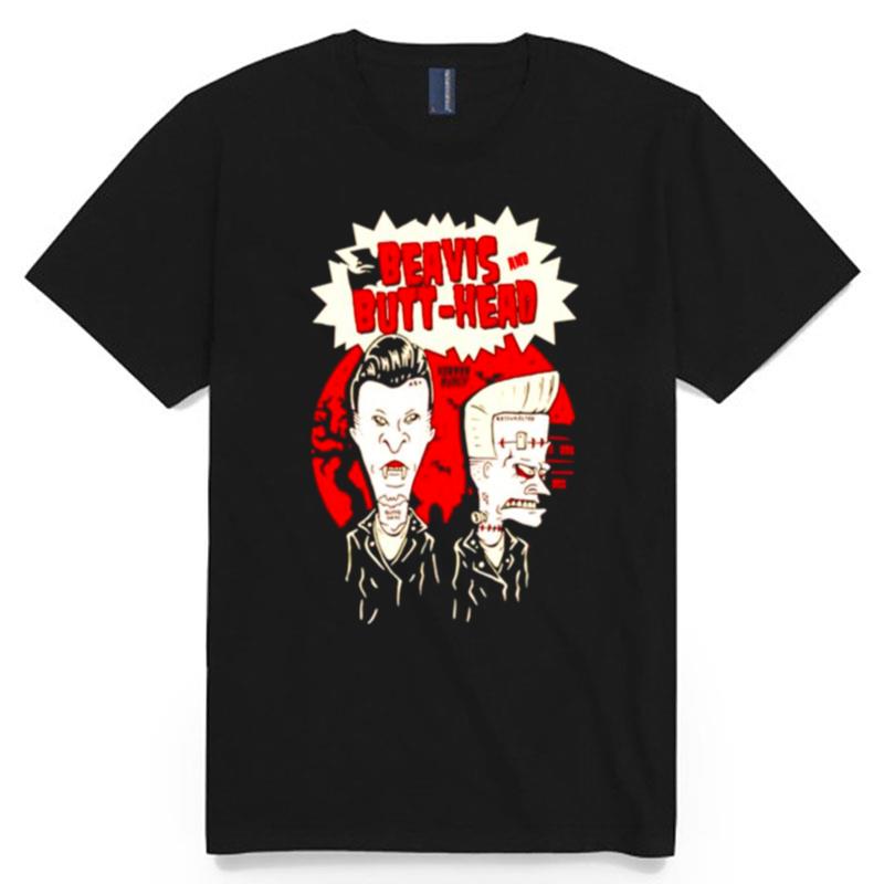 Beavis And Butthead Horror Rudey Vampire Frankenstein T-Shirt