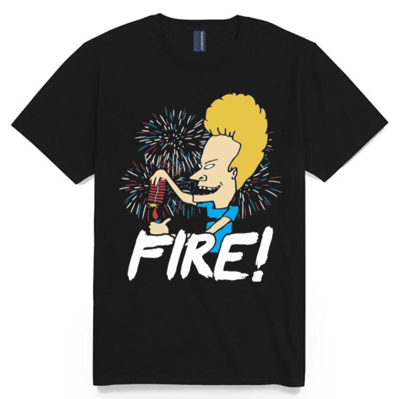 Beavis Fire Firework 4Th Of July T-Shirt
