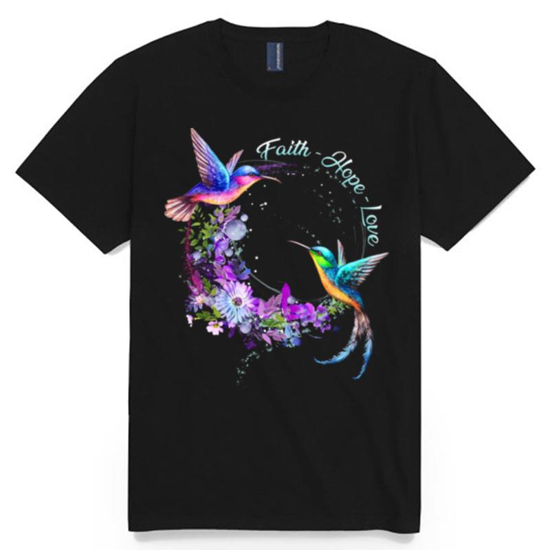 Bee Hummingbird Faith Hope Love T-Shirt