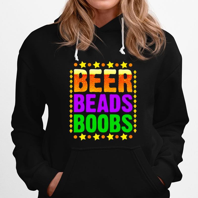 Beer Beads Boobs Mardi Gras New Orleans Hoodie