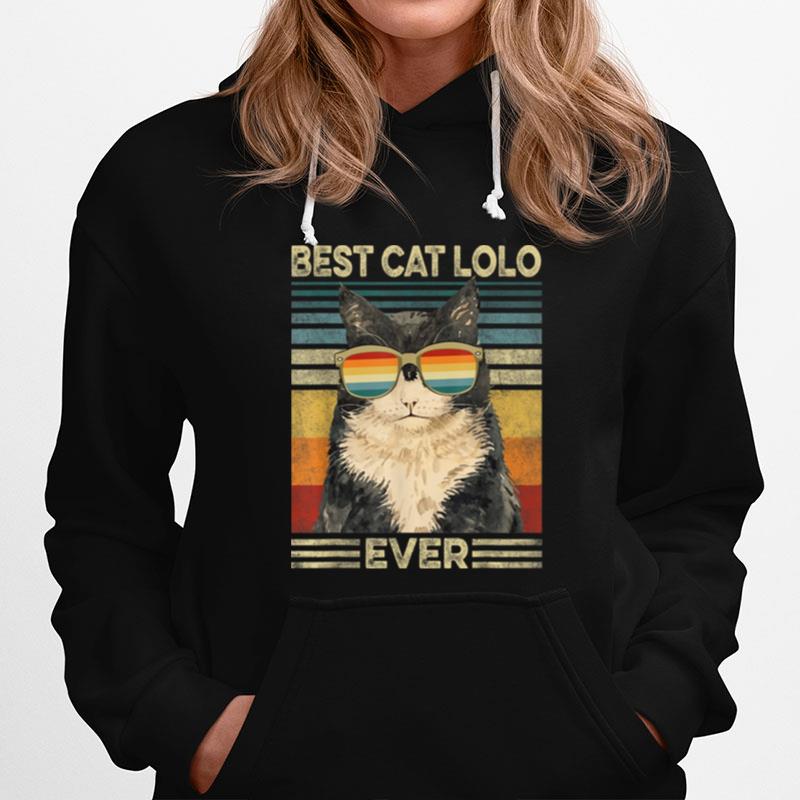 Best Cat Lolo Ever Retro Vintage Cat Dad Father Day T B09Zl39Hr2 Hoodie