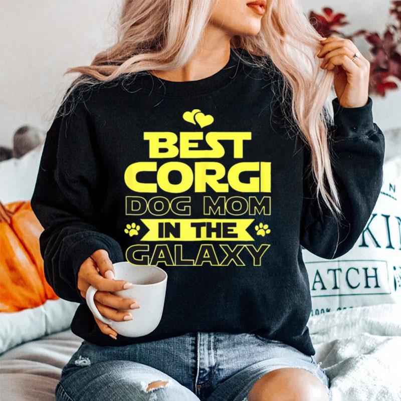 Best Corgi Dog Mom In The Galaxy Sweater