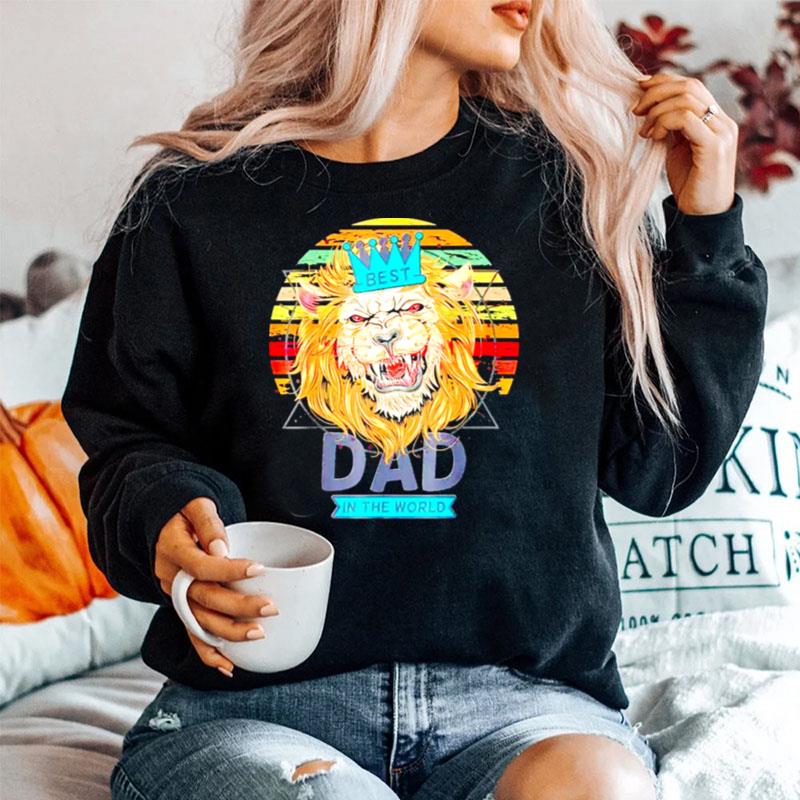 Best Dad In The World Lion Daddy For Fathers Day Sweater