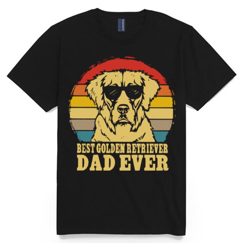 Best Golden Retriever Dad Ever Vintage T-Shirt