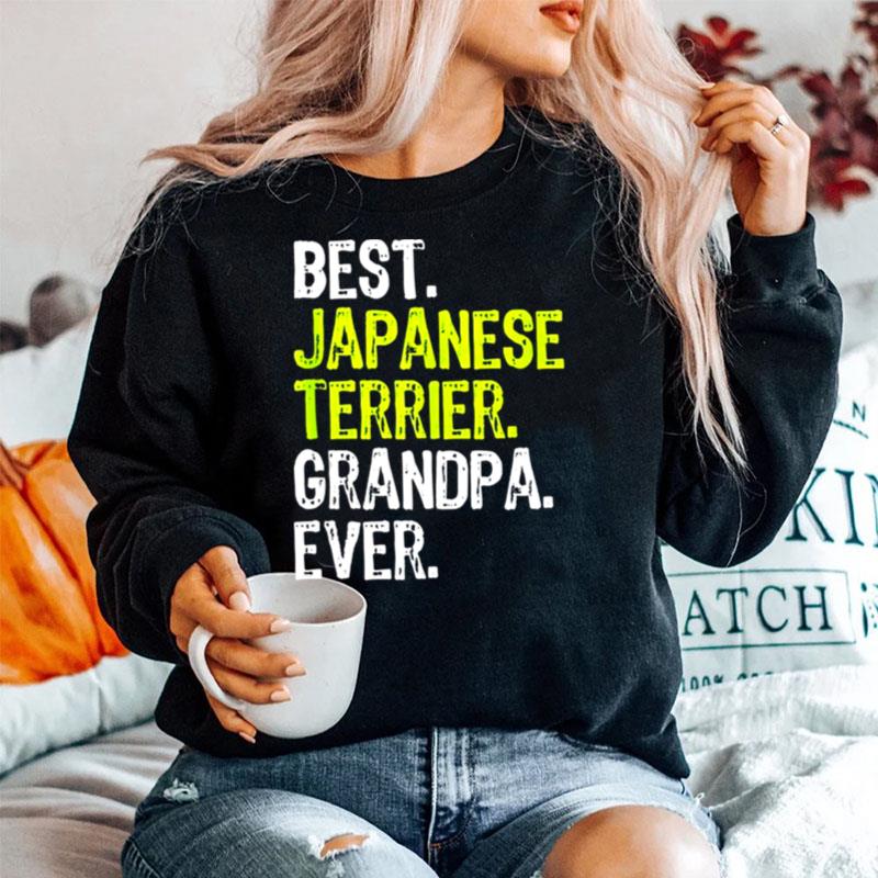 Best Japanese Terrier Grandpa Ever Dog Sweater