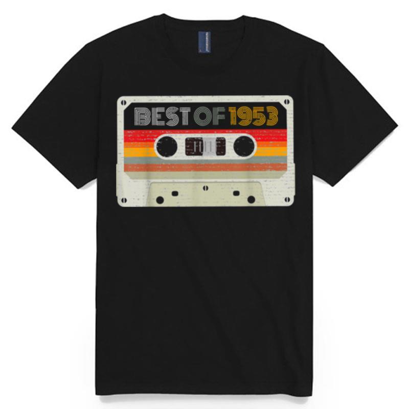 Best Of 1953 68Th Birthday Cassette Tape Vintage T-Shirt
