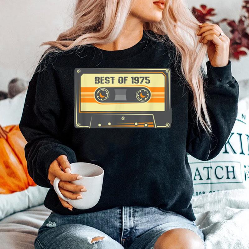 Best Of 1975 46 Years Old Birthday Mix Audio Tape Retro Sweater