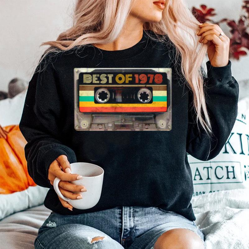 Best Of 1978 43Rd Birthday Vintage Cassette Tape Retro Sweater