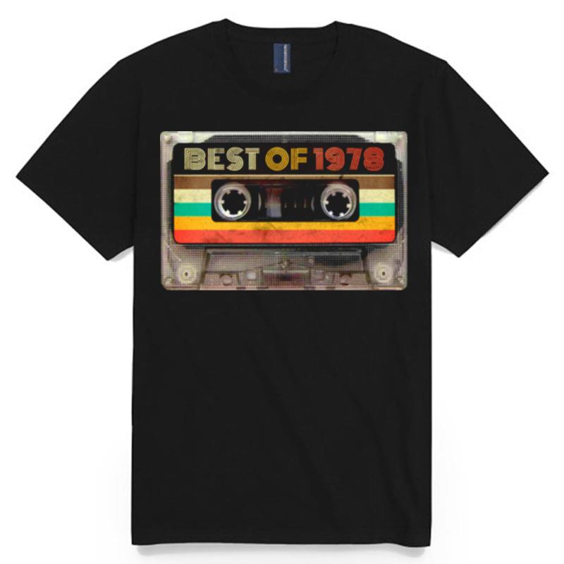 Best Of 1978 43Rd Birthday Vintage Cassette Tape Retro T-Shirt
