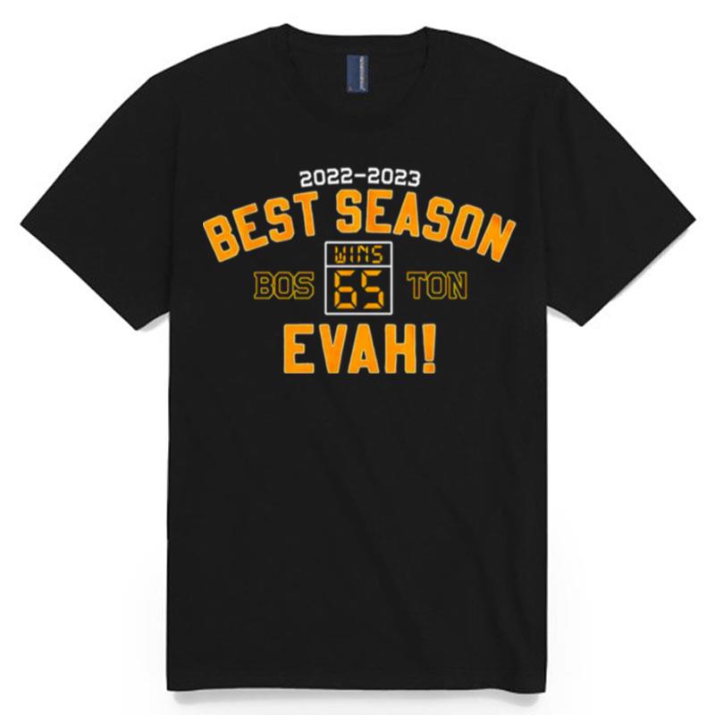 Best Season Evah 65 Wins Boston Hockey T-Shirt