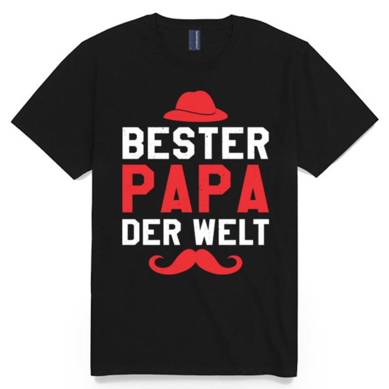 Bester Papa Der Welt Vater Vatertag Langarmshirt T-Shirt