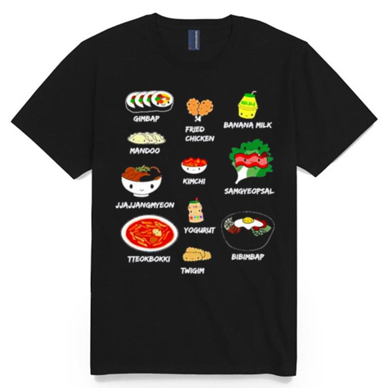 Bibimbap Gimbap And Shushi Korea Food Funny T-Shirt