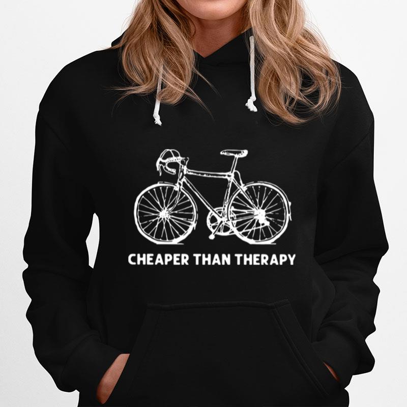 Bicycle Cheaper Than Therapy Hoodie