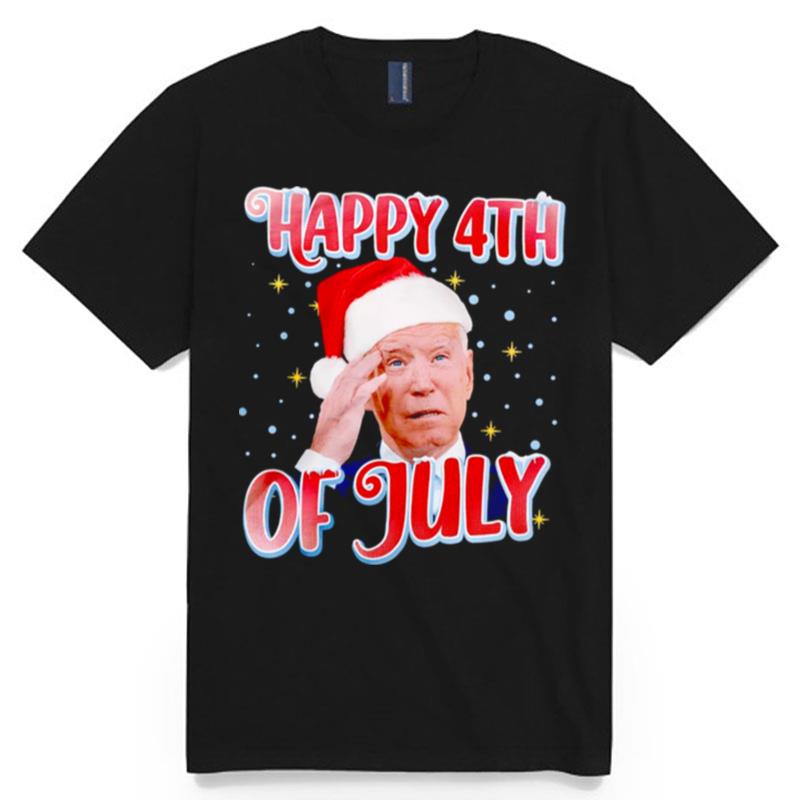 Biden Happy 4Th Christmas T-Shirt