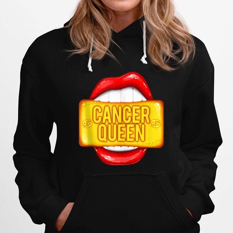Big Cancer Queen Red Lips Zodiac Cancer Hoodie